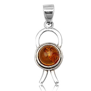 Vedhæng med Rav - 41mm - u/kæde