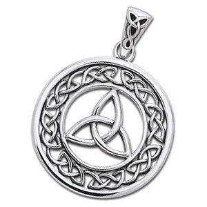 Vedhæng med Triquetra - Treenighedssymbolet - 33mm - u/kæde