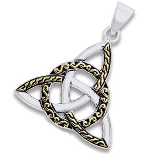 Vedhæng med Triquetra - Treenighedssymbolet - 34mm - u/kæde