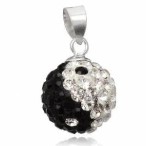 Vedhæng med Yin Yang - 20mm - u/kæde