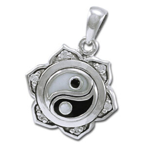 Yin Yang Lotus vedhæng - u/kæde