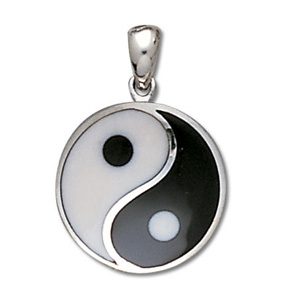 Yin Yang vedhæng - 29mm - u/kæde