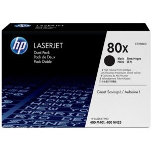 2-Pack Sort lasertoner - HP nr.80X - 13.800 sider