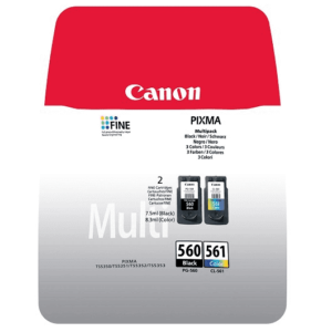 2-Pak sort og farvet patron - Canon 560+561 - 1 x 7,5ml + 1 x 8,3ml