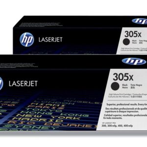 2-pak - Sort lasertoner - HP 305X - 2x4.000 sider