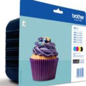 4-Pak B/C/M/Y patroner - Brother LC123VALBP - 1x12,1+3x5,7ml