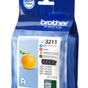 4-Pak B/C/M/Y patroner - Brother LC3211 - 1x 5,2 ml + 3x 3,0 ml