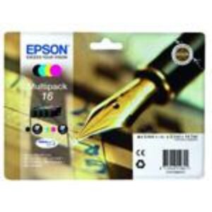 4-Pak B/C/M/Y patroner - Epson 16 - 1x5,4/3x3,1 ml