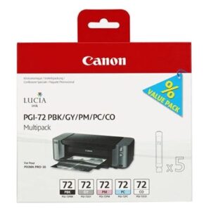 5-Pak PBK/GY/PM/PC/CO patroner - Canon nr.72 - 5x14 ml