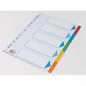 A4 Faneblade 5 delt karton/kulørt