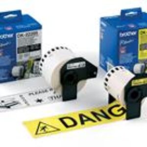 Brother 62mm plastiktape - hvid (15,24m)