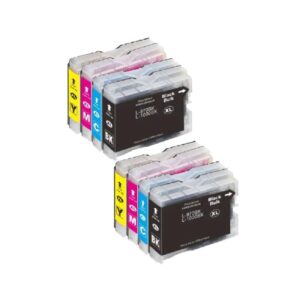 Brother LC1000 - 2 x 4 farver BK-C-M-Y - Kompatibel - LC1000 - 164 ml