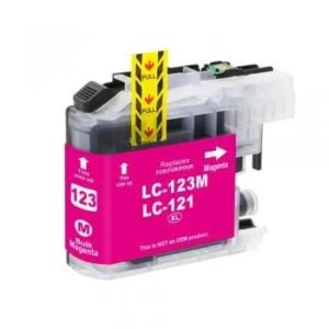 Brother LC123M magenta blækpatron 600 sider - Kompatibel - LC123M