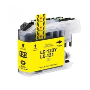 Brother LC123Y gul blækpatron 600 sider - Kompatibel - LC123Y