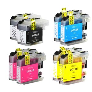 Brother LC12E 2x BK-C-M-Y blækpatron 194 ml Kompatibel - LC12E - 8stk