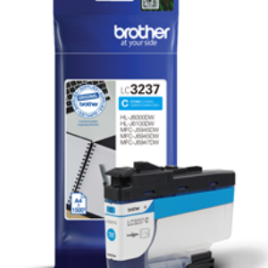 Cyan blækpatron - Brother LC3237 - 1500 sider