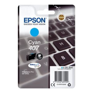 Cyan blækpatron T07U240 - Epson 407 - 20,3 ml.