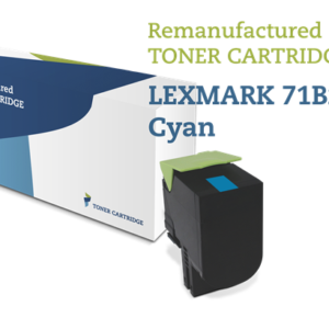 Cyan lasertoner - Lexmark 71B20C0 - 2.300 Sider