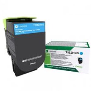 Cyan lasertoner - Lexmark 71B2HC0 - 3500 Sider