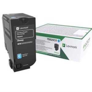 Cyan lasertoner - Lexmark 75B20C0 - 10.000 sider