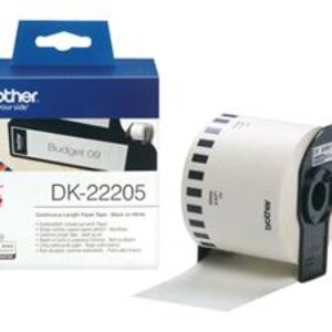 DK22205 Brother 62mm papirtape - hvid (30,48m)