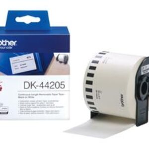 DK44205 Brother 62mm papirtape - hvid - aftagelig (30,48m)
