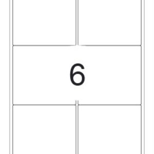 Etiketter A4 - 6 labels pr. ark (600 labels)