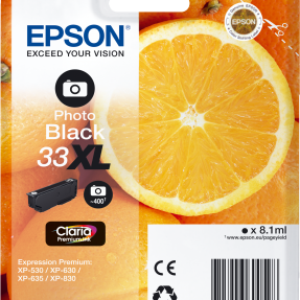 Foto Sort blækpatron - Epson 33XL - 8,9ml