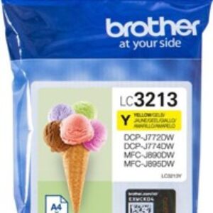 Gul blækpatron - Brother LC3213Y - 4,7 ml