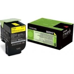 Gul lasertoner - Lexmark 80C2HY0 - 3.000 sider