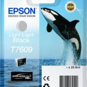Light light sort blækpatron 7609 - Epson -