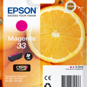 Magenta blækpatron - Epson 33 - 4,5ml