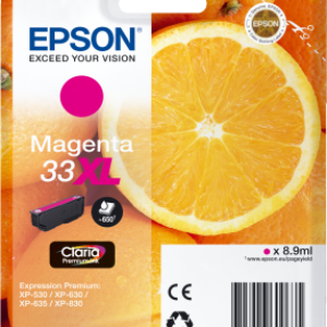 Magenta blækpatron - Epson 33XL - 8,9ml