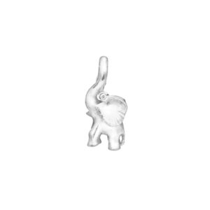 OLE LYNGGAARD Elephant Charm i 18 kt. hvidguld med 1 brillant (opluk)