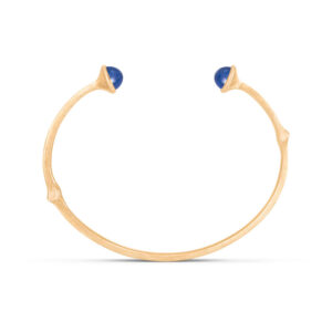 OLE LYNGGAARD Nature 18 kt. guld armring med lapis lazuli