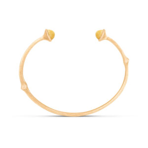 OLE LYNGGAARD Nature 18 kt. guld armring med rav
