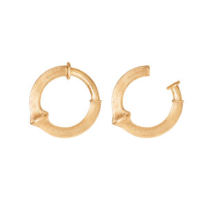 OLE LYNGGAARD Nature 18 kt. guld øreclips, lille - Ø21