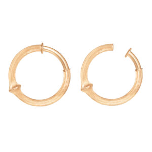 OLE LYNGGAARD Nature 18 kt. guld øreclips, stor- Ø28