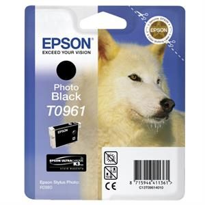 Photo sort blækpatron - Epson T0961 - 11,4ml.