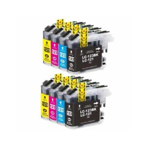 Rabat sæt! Brother LC123 - 2 x 4 farver BK-C-M-Y - Kompatibel - LC123 - 4,800 sider