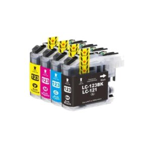 Rabat sæt! Brother LC123 - 4 farver BK-C-M-Y - Kompatibel - LC123 - 2.400 sider
