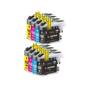 Rabat sæt! Brother LC223 - 2 x 4 farver BK-C-M-Y - Kompatibel - LC223 - 4.400 sider