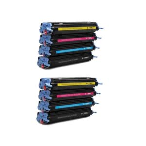 Rabat sæt! HP 124A - 2 x 4 farver BK-C-M-Y - Kompatibel - 124A - 17.000 sider