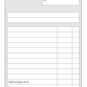 Regningsblok (92220240) 10,8 x 15 dublikat/moms