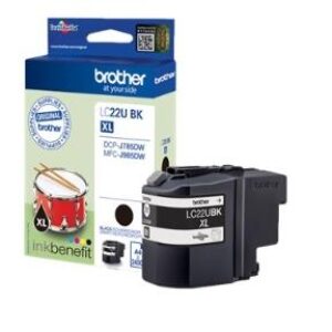 Sort blækpatron - Brother LC-22UBK - 2.400 sider