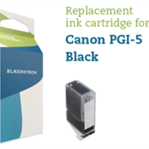 Sort blækpatron - Canon PGI-5BK - 26 ml.