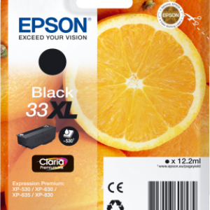 Sort blækpatron - Epson 33XL - 12,2ml