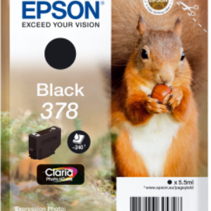 Sort blækpatron - Epson 378 - 5,5 ml