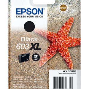 Sort blækpatron T03A140 - Epson 603XL - 8,9 ml.