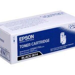 Sort lasertoner 0614 - Epson - 2.000 sider.